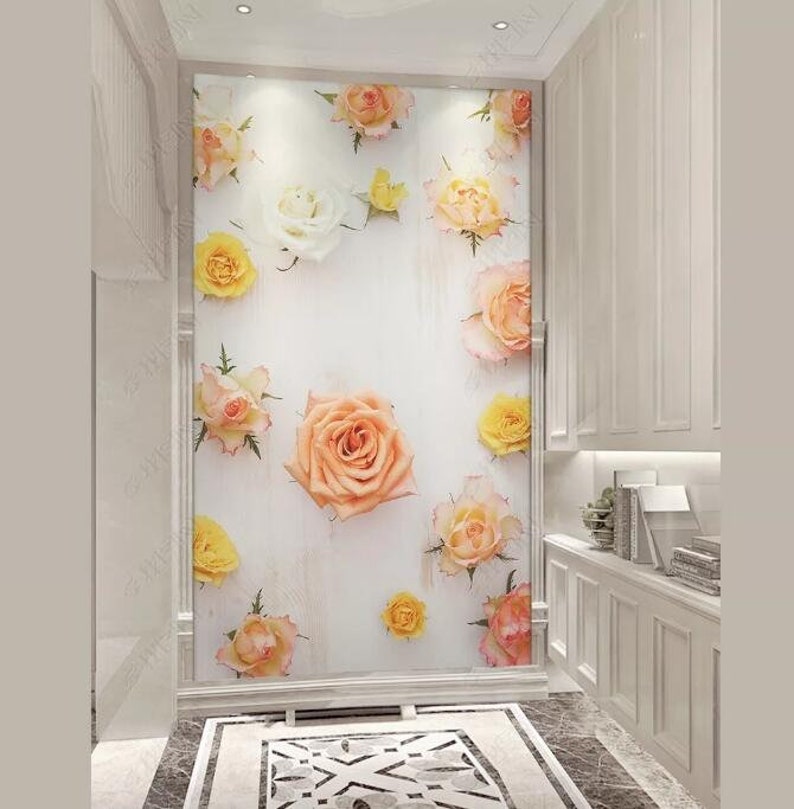 3D Flowers E103 Removable Wallpaper Self Adhesive Wallpaper Extra Large Peel /& Stick Wallpaper Wallpaper Mural AJ WALLPAPERS