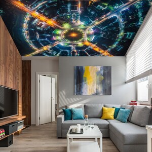 3D Fantasy Light World CA2387 Papel tapiz de techo removible autoadhesivo papel tapiz grande pelado y pegado papel tapiz Mural AJ FONDOS DE PANTALLA