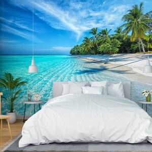 3D Sommer Meer Strand L2540 Ablösbare Tapete selbstklebende Tapete Extra große Peel & Stick Wallpaper Tapete Wandbild AJ HINTERGRUNDBILDER