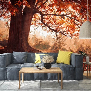 3D Herbstwald L3049 Entfernbare Tapete Selbstklebende Tapete Extra Großes Wandbild zum Abziehen und Aufkleben AJ WALLPAPERS