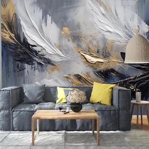 3D Feder Malerei L2596 Abnehmbare Tapete selbstklebende Tapete Extra große Peel & Stick Wallpaper Wallpaper Wandbild AJ HINTERGRUNDBILDER