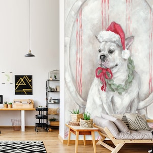3D Aquarell Hund Tier A4226 abnehmbare Tapete selbstklebende Tapete große Schale & Klebetapete Tapete Wandbild Debi Coules