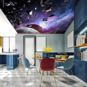 3D Cosmic Lithotripsy Schallplatte CA871 Deckentapete abnehmbare selbstklebende Tapete große Schale & Klebetapete Tapete Wandbild