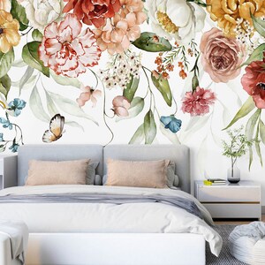 3D Pretty Flowers L1887 Papel pintado removible Papel pintado autoadhesivo Extra grande Peel & Stick Wallpaper Mural AJ WALLPAPERS