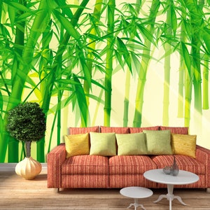 3D Grün Bambus Wald R11338 abnehmbare Tapete selbstklebend Tapete extra groß Peel & Stick Tapete Tapete Wandbild AJ WALLPAPERS