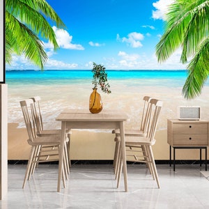 3D Sommer Meer Strand L2678 Abnehmbare Tapete Selbstklebende Tapete Extra Großes Wandbild zum Abziehen und Aufkleben AJ WALLPAPERS