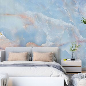 Arte 3D Mármore Azul L1870 Papel de Parede Removível Papel de Parede Autoadesivo Extra Grande Peel & Stick Papel de Parede Mural AJ PAPÉIS DE PAREDE