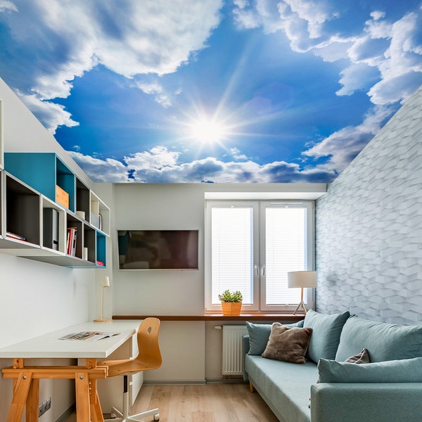 Peel and Stick Cloud Formation Wallpaper - Etsy