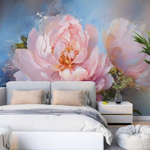 3D Flores de color rosa pálido L2907 Papel pintado removible Papel pintado autoadhesivo Papel pintado extra grande Peel & Stick Papel pintado Mural AJ WALLPAPERS