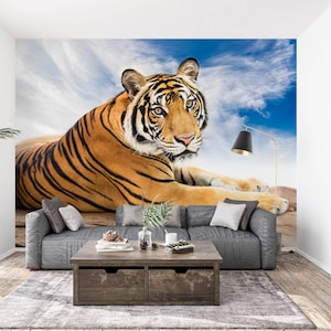 3D Tier Elegant Tiger L2738 Entfernbare Tapete Selbstklebende Tapete Extra Großes Wandbild zum Abziehen & Aufkleben AJ WALLPAPERS