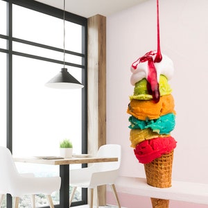 3D Bunte Eiscreme R6721 abnehmbare Tapete selbstklebend Tapete extra groß Peel & Stick Tapete Tapete Wandbild AJ WALLPAPERS