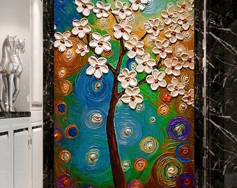3D Flowers Tree E262 Removable Wallpaper Self Adhesive Wallpaper Extra Large Peel & Stick Wallpaper Wallpaper Mural AJ WALLPAPERS