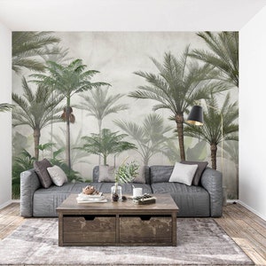 3D Coqueiro Verde L3008 Papel de Parede Removível Papel de Parede Autoadesivo Extra Grande Peel & Stick Papel de Parede Mural AJ PAPÉIS DE PAREDE