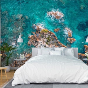 3D Schönes blaues Meer L1632 abnehmbare Tapete selbstklebende Tapete Extra große Peel & Stick Wallpaper Tapete Wandbild AJ HINTERGRUNDBILDER