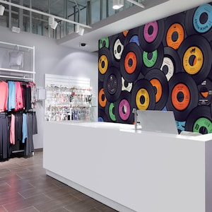 3D Vinyl Records L172 Papel pintado extraíble Papel tapiz autoadhesivo Extra grande Peel & Stick Papel tapiz Papel tapiz Mural AJ FONDOS DE PANTALLA