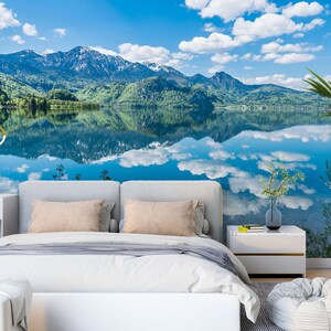 3D Nature Calm Lake L1198 Papel pintado removible Papel pintado autoadhesivo Papel pintado extra grande Peel & Stick Papel pintado Mural AJ WALLPAPERS