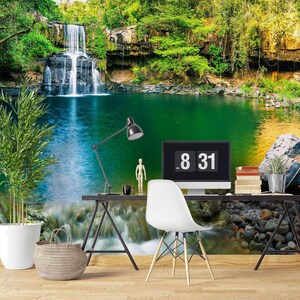 3D Natur Wald See R6479 abnehmbare Tapete selbstklebend Tapete extra groß Peel & Stick Tapete Tapete Wandbild AJ WALLPAPERS