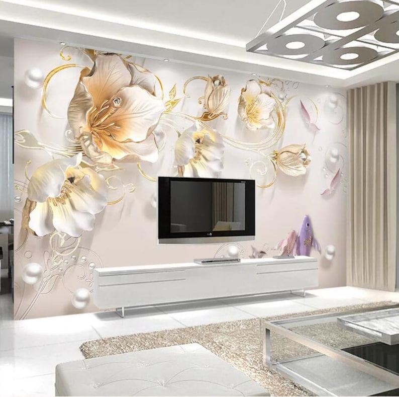 3D Flower F41 Removable Wallpaper Self Adhesive Wallpaper Extra Large Peel /& Stick Wallpaper Wallpaper Mural AJ WALLPAPERS