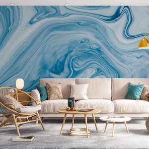 3D Blau Weiß Marmor L1648 Abnehmbare Tapete Selbstklebende Tapete Extra große Peel & Stick Wallpaper Wallpaper Wandbild AJ HINTERGRUNDBILDER