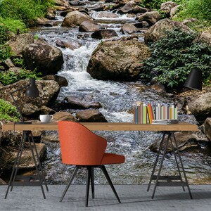 3D Cool Natural Stream L1370 Removable Wallpaper Self Adhesive Wallpaper Extra Large Peel & Stick Wallpaper Wallpaper Mural AJ WALLPAPERS