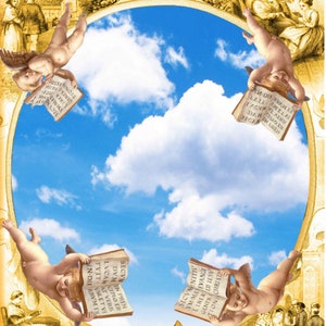 3D cielo azul y angel CA242 papel de techo extraíble autoadhesivo fondo de pantalla grande peel & Stick Wallpaper Mural AJ WALLPAPERS
