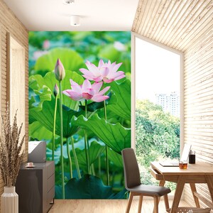 3D Blooming Lotus L1431 Papel de parede removível Papel de parede autoadesivo Extra grande Peel & Stick Papel de parede Mural AJ WALLPAPERS