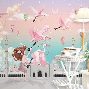 3D Cartoon F33 abnehmbare Tapete selbstklebende Tapete Extra große Peel & Stick Wallpaper Wallpaper Wandbild AJ WALLPAPERS