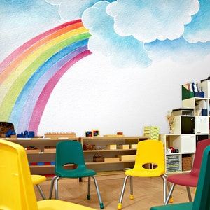 3D dessiné à la main Rainbow L417 Papier peint amovible Papier peint auto-adhésif Extra Large Peel & Stick Papier peint Papier peint Mural AJ WALLPAPERS