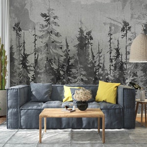 3D Kunst Pinienwald L2666 Entfernbare Tapete Selbstklebende Tapete Extra Großes Wandbild zum Abziehen und Aufkleben AJ WALLPAPERS