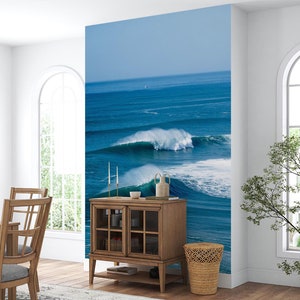 3D Wide Blue Sea L2307 Papel pintado removible Papel pintado autoadhesivo Papel pintado extra grande Peel & Stick Papel pintado Mural AJ WALLPAPERS