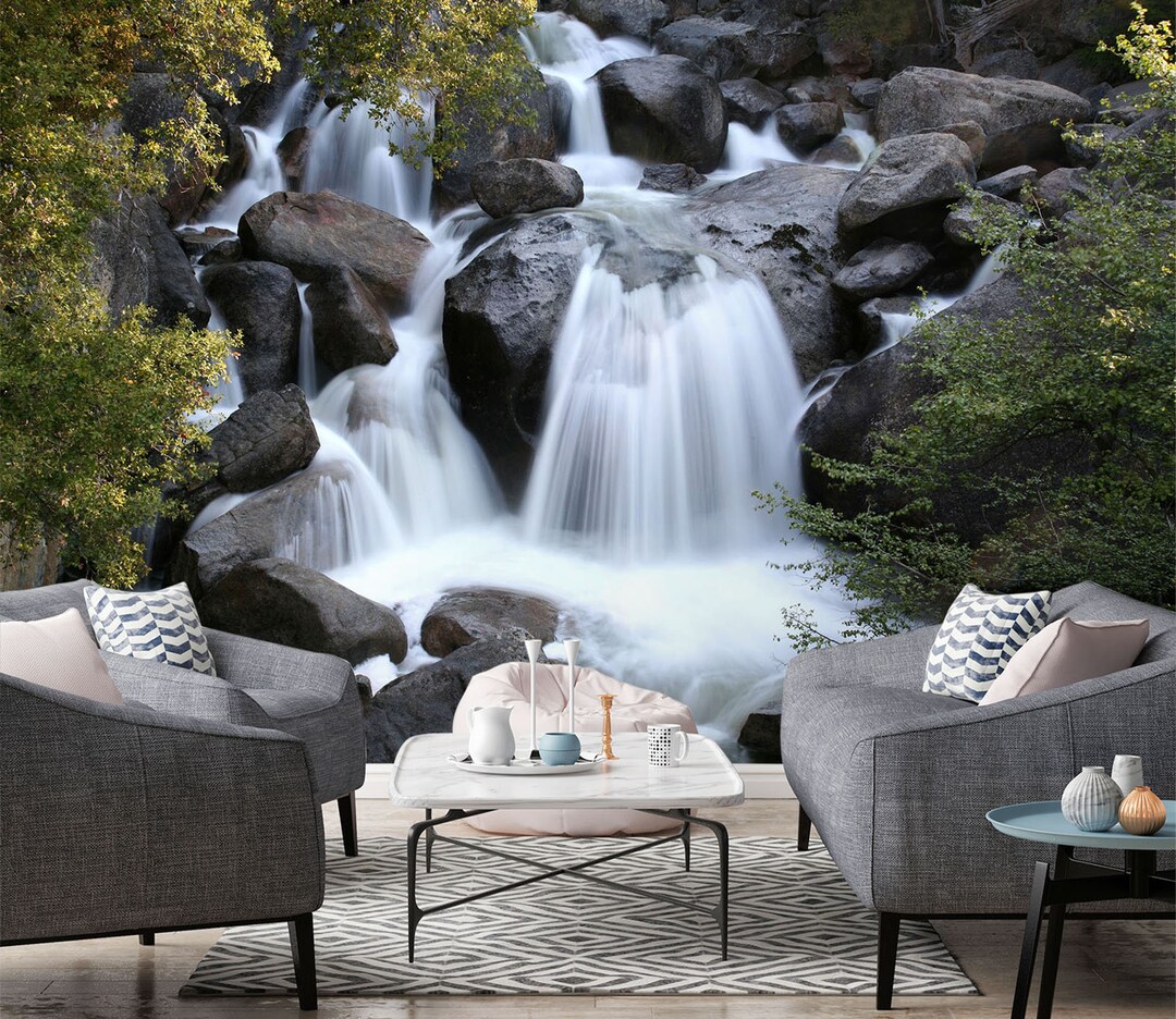 3D Nature's Waterfall L1078 Removable Wallpaper Self Adhesive Wallpaper ...