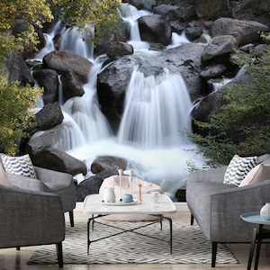 3D Nature's Waterfall L1078 Papel pintado extraíble Papel pintado autoadhesivo Extra grande Peel & Stick Papel tapiz Papel tapiz Mural AJ WALLPAPERS