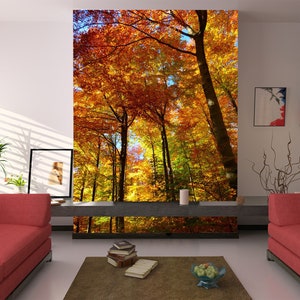 3D Quiet Herbst Wald R11414 abnehmbare Tapete selbstklebend Tapete extra groß Peel & Stick Tapete Tapete Wandbild AJ WALLPAPERS