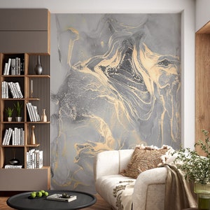 3D Dreamy Light Grey L1091 Papel pintado removible Papel pintado autoadhesivo Extra grande Peel & Stick Wallpaper Mural AJ WALLPAPERS