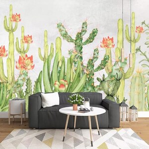 3D cactus flor A2675 papel pintado extraíble autoadhesivo papel pintado extra grande Peel & Stick Wallpaper Mural AJ WALLPAPERS