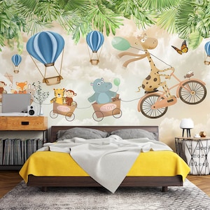 3D schattige cartoon dieren L2655 verwisselbaar behang zelfklevend behang Extra grote Peel & Stick Wallpaper Wallpaper muurschildering AJ WALLPAPERS