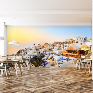 3D Romantische Santorini R1032 abnehmbare Tapete selbstklebende Tapete extra groß Peel & Stick Tapete Tapete Wandbild AJ WALLPAPERS