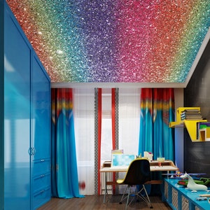 3D Regenboog kleuren CA1514 plafondbehang verwijderbaar zelfklevend behang grote schil &stok behang muurschildering AJ WALLPAPERS