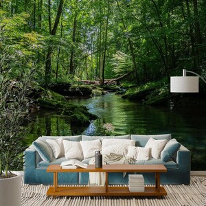 3D Sommerwald L2032 Entfernbare Tapete Selbstklebende Tapete Extra Großes Wandbild zum Abziehen und Aufkleben AJ WALLPAPERS