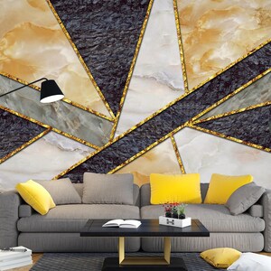 Papel de parede removível com design de mármore 3d l2332, papel de parede autoadesivo, extra grande, casca e bastão, mural aj