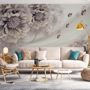 3D Flores elegantes L1182 Papel pintado removible Papel pintado autoadhesivo Papel pintado extra grande Peel & Stick Papel pintado Mural AJ WALLPAPERS