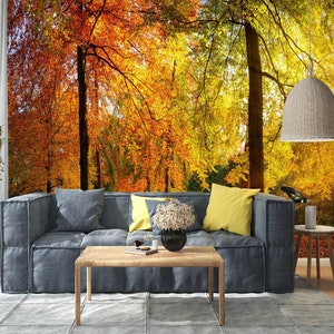 3D Herbstwald L2686 Entfernbare Tapete Selbstklebende Tapete Extra Großes Wandbild AJ WALLPAPERS