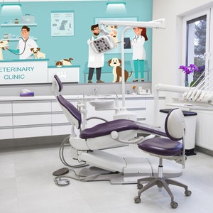 3D Tierarzt und Hund MM382 abnehmbare kommerzielle Tapete selbst klebende Händler Business Wallpaper Extra große Peel & Stick AJ WALLPAPERS