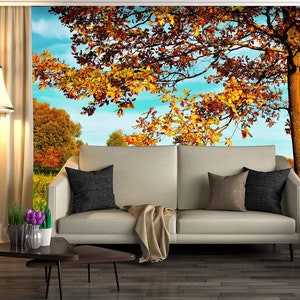 3D Autumn Tree Wish R5179 Fondo de pantalla extraíble Fondo de pantalla autoadhesivo Papel tapiz extra grande Peel & Stick Wallpaper Wallpaper Mural AJ WALLPAPERS