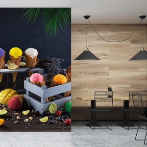 3D Ice Cream Wish R6738 Fondo de pantalla extraíble Fondo de pantalla autoadhesivo Papel tapiz Extra grande Peel & Stick Wallpaper Wallpaper Mural AJ WALLPAPERS