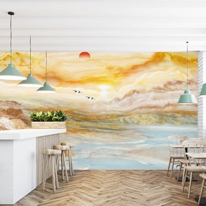 3D Hazy Art Landscape R1330 Removable Wallpaper Self Adhesive Wallpaper Extra Large Peel & Stick Wallpaper Wallpaper Mural AJ WALLPAPERS