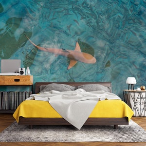 3D Quiet Little Shark L1062 Ablösbare Tapete selbstklebende Tapete Extra große Peel & Stick Wallpaper Tapete Wandbild AJ HINTERGRUNDBILDER