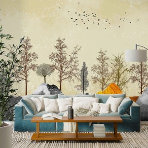 Pintura de árbol 3D L1740 Papel tapiz removible Papel tapiz autoadhesivo Papel tapiz extra grande Peel & Stick Papel tapiz Mural AJ WALLPAPERS