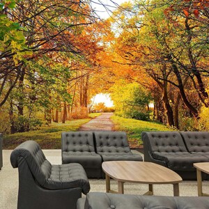 3D Schöne Herbst Wald L287 abnehmbare Tapete selbstklebende Tapete extra groß Peel & Stick Tapete Tapete Wandbild AJ WALLPAPERS