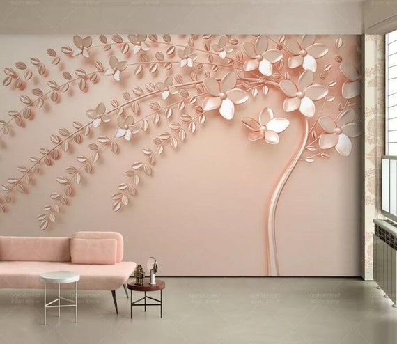 3D Flower Branch A1794 Removable Wallpaper Self Adhesive - Etsy UK 3D Flower Branch A1794 Removable Wallpaper Self Adhesive - Etsy UK
